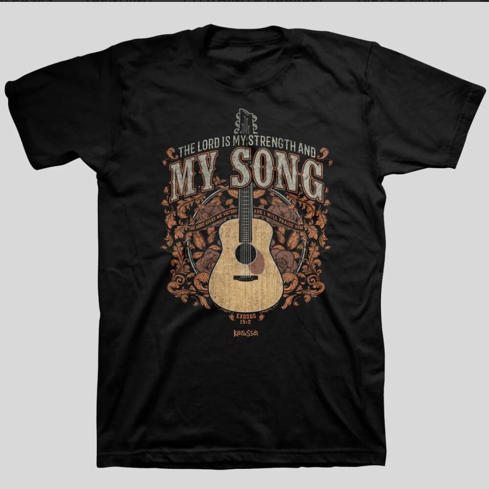 Kerusso Adult Cotton Short Sleeve T-Shirt "Lord is My Strength and My Song - NWT